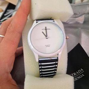 Strada White and Black watch